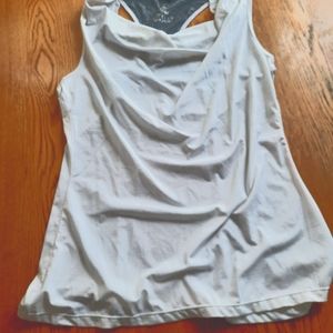 MPG Athletic Cowl Neck Racer Back White Large